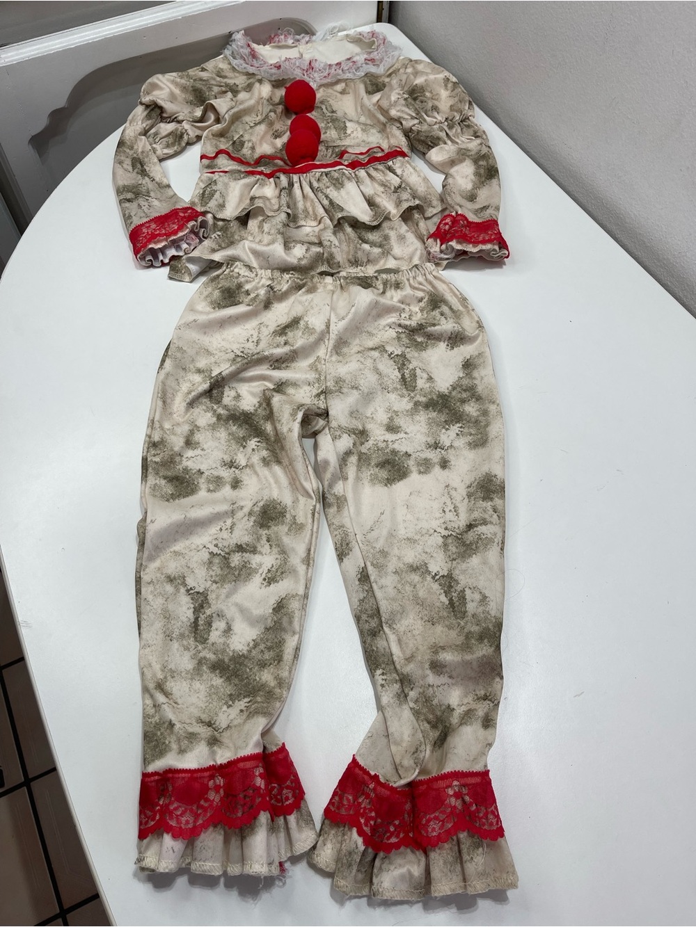 IT Clown Halloween Costume 2 Piece Kids 4-6 Novelty Party Dress Up